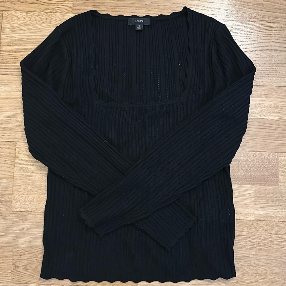 I-crew black Marino wool sweater